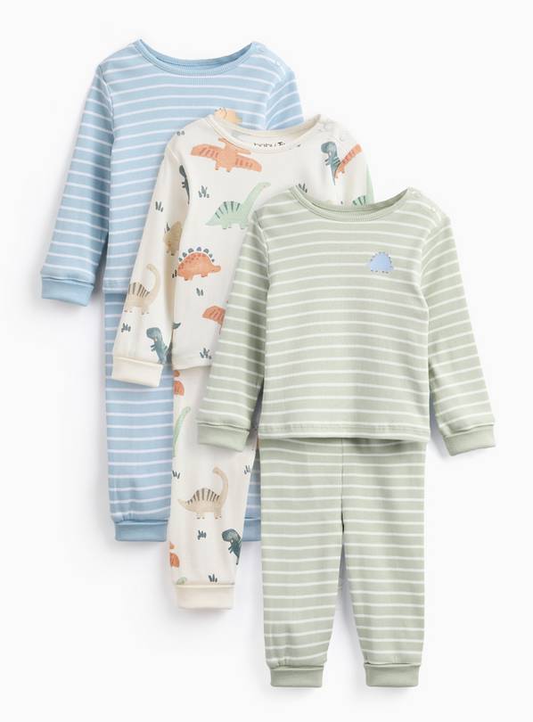 Dino Pyjamas 3 Pack 3-6 months